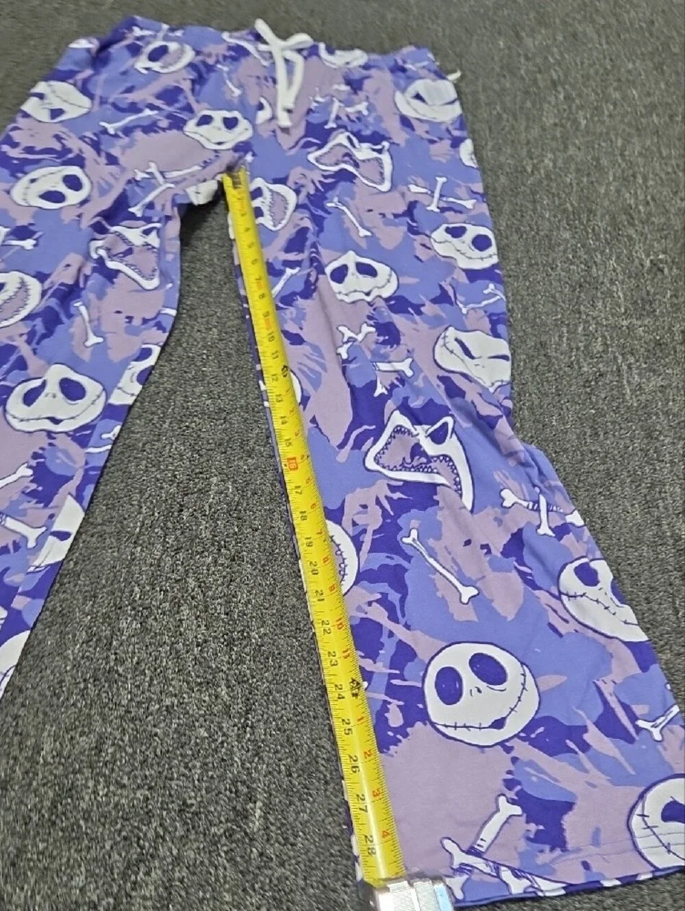 (#3C) Disney The Nightmare Before Christmas Purple Skull Camo Lounge Pants - Picture 5 of 7
